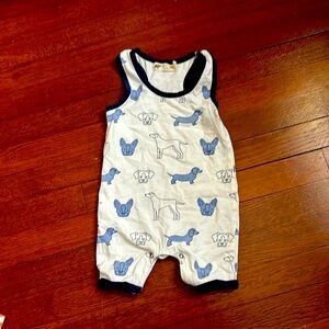 Dog print summer romper